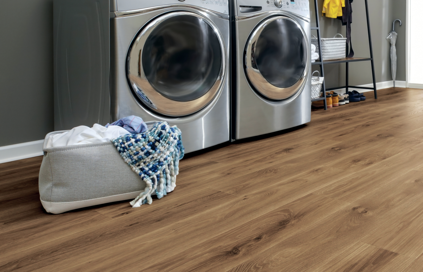 laminate flooring in laundry room